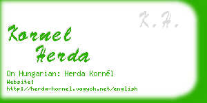 kornel herda business card